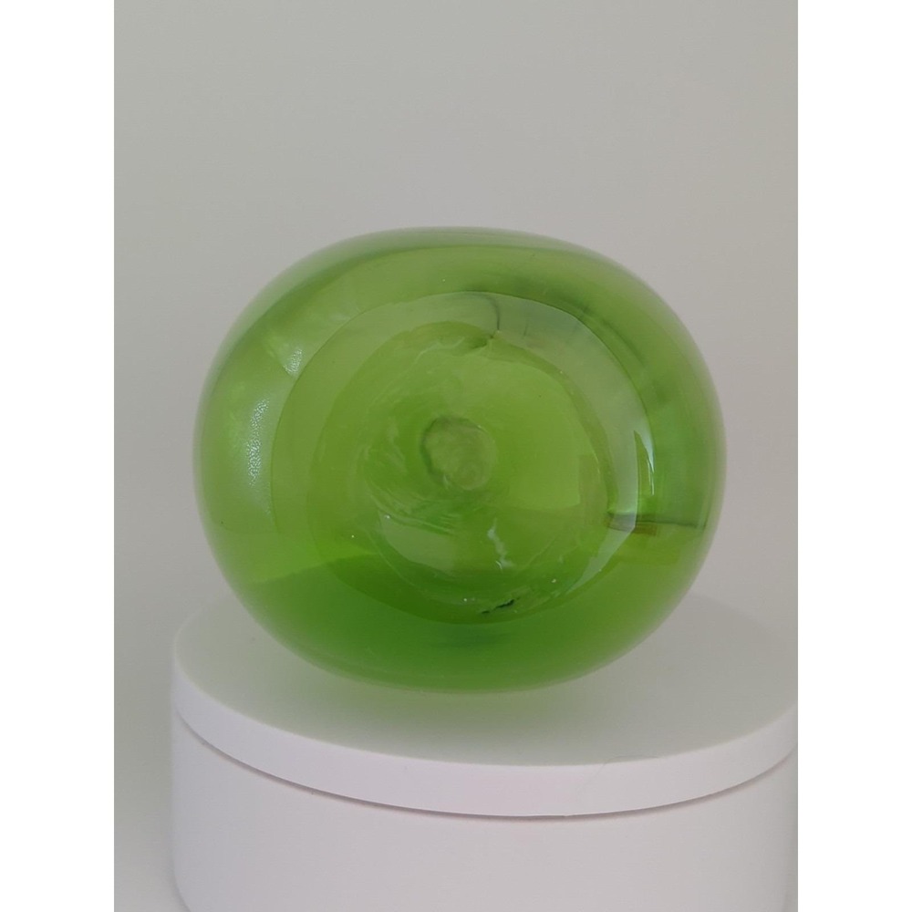 Tarnow Poland Green Art Glass Vase‎ Mid Century Modern Murano Style 8" - Picture 7 of 9